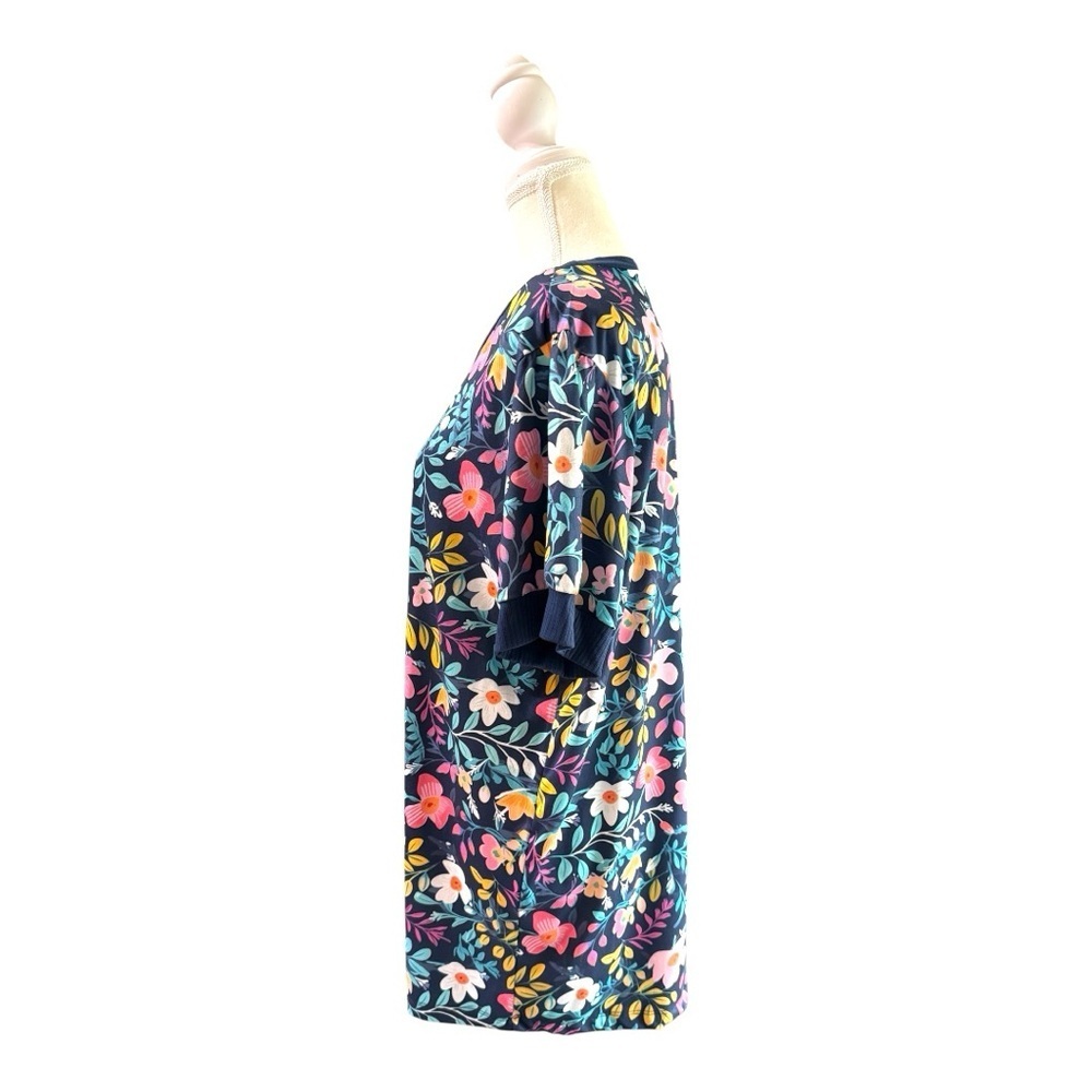 Sunshine & Rodeos Navy Floral Print Top - Size L - Picture 2 of 6